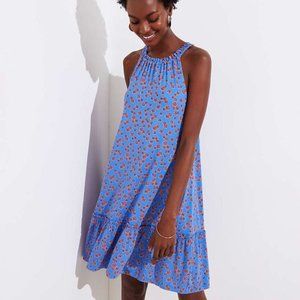 NWT Loft Mini Floral Ruffle Halter Swing Dress size S